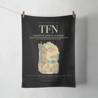 Thumbnail for Tenerife North Airport (TFN) design on black towel