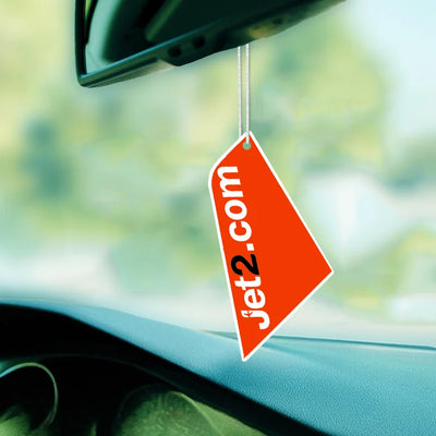 JET2 Airlines Car aviation design on scented aviation-themed paper car air freshener.