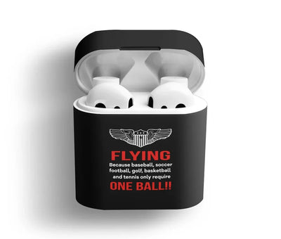 Flying One Ball AirPods plastic case - Black
