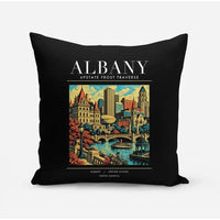 Thumbnail for ALBANY - Poster - Pillow - Black