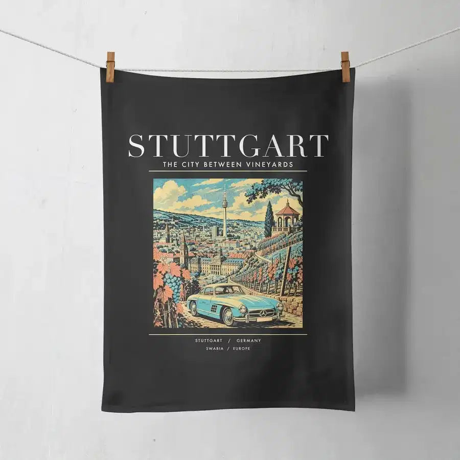 STUTTGART - Poster - Towel - Black