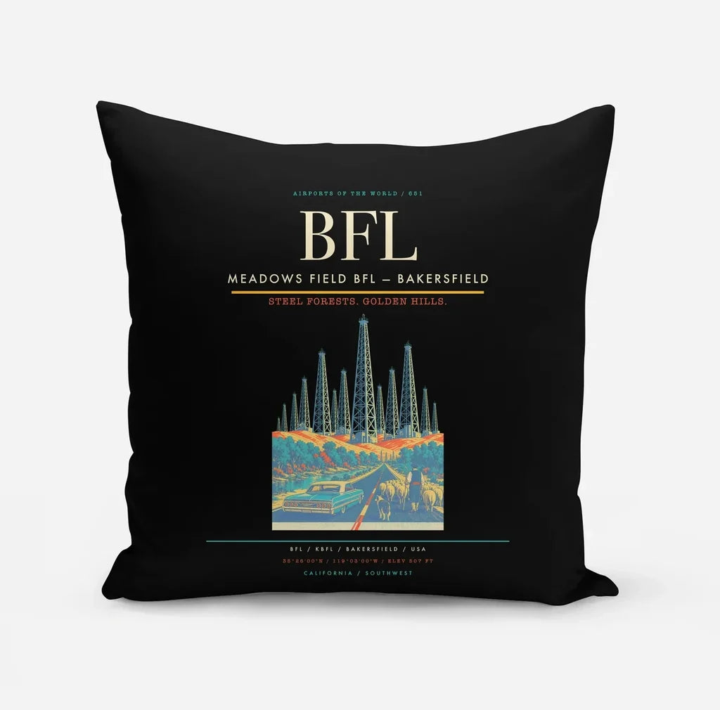 Meadows Field (BFL) design on black pillow