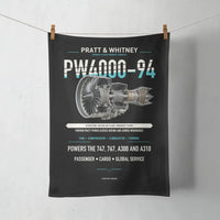 Thumbnail for PW4000-94 design on black towel