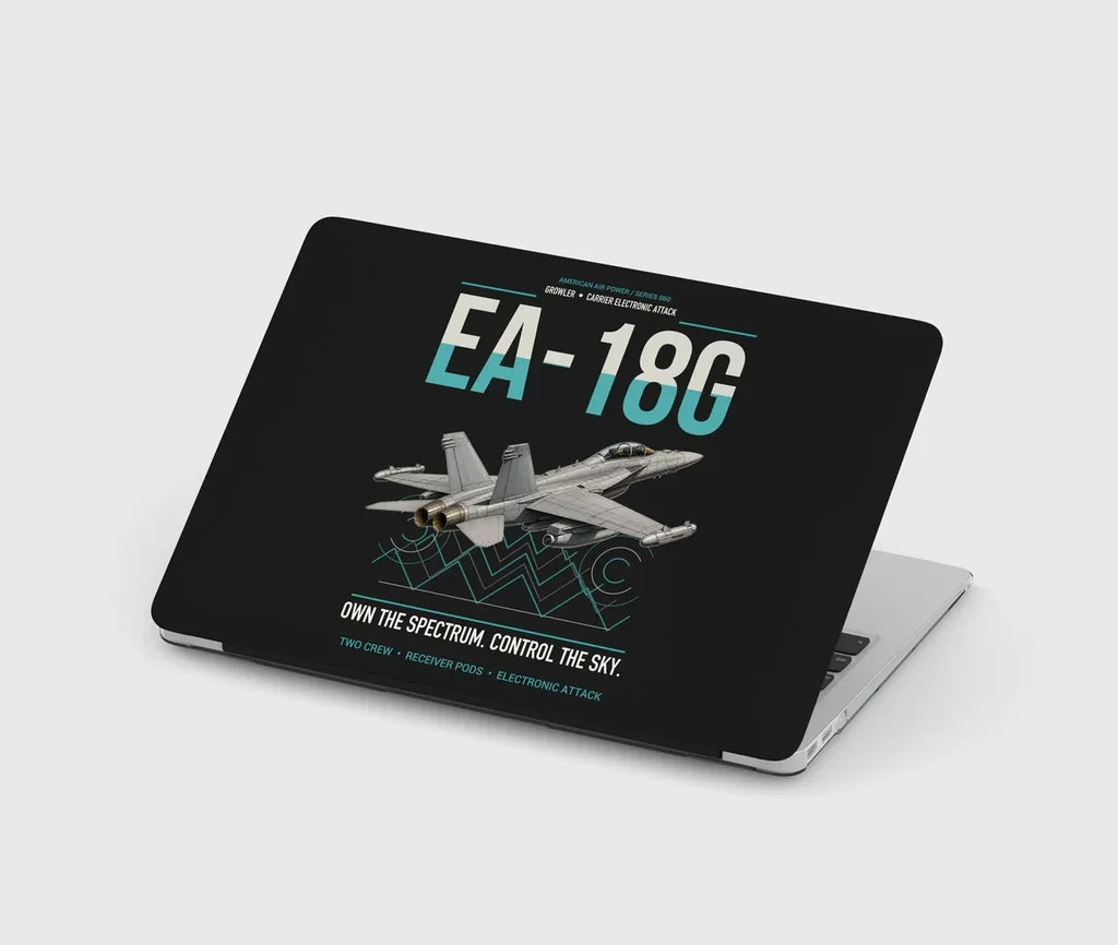 EA-18G Growler design on black MacBook case