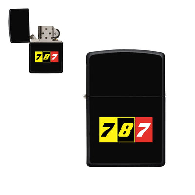 Flat Colourful 787 aviation metal lighter in premium metal alloy.