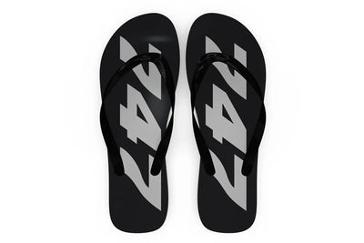Boeing 747 Text Slippers (Flip Flops) aviation print slippers and flip-flops, durable rubber sole.