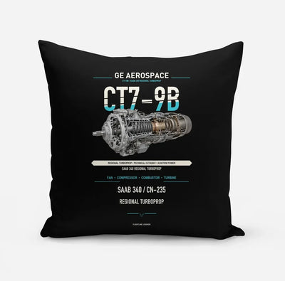 CT7-9B design on black pillow