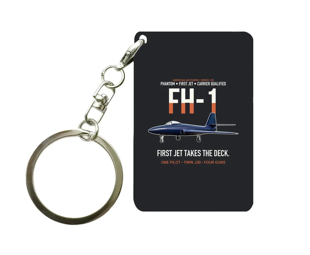 FH-1 PHANTOM Key Chain design on black key chain