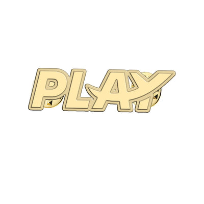 Play Airlines aviation hollow pin in polished alloy.
