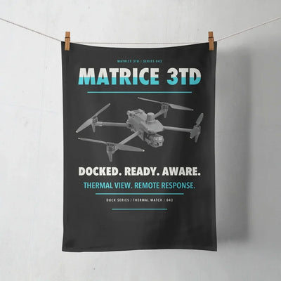 DJI Matrice 3TD design on black towel