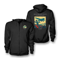 Thumbnail for VINTAGE G4396 - The Scarecrow Salute - Premium Zipped Hoodie design on black