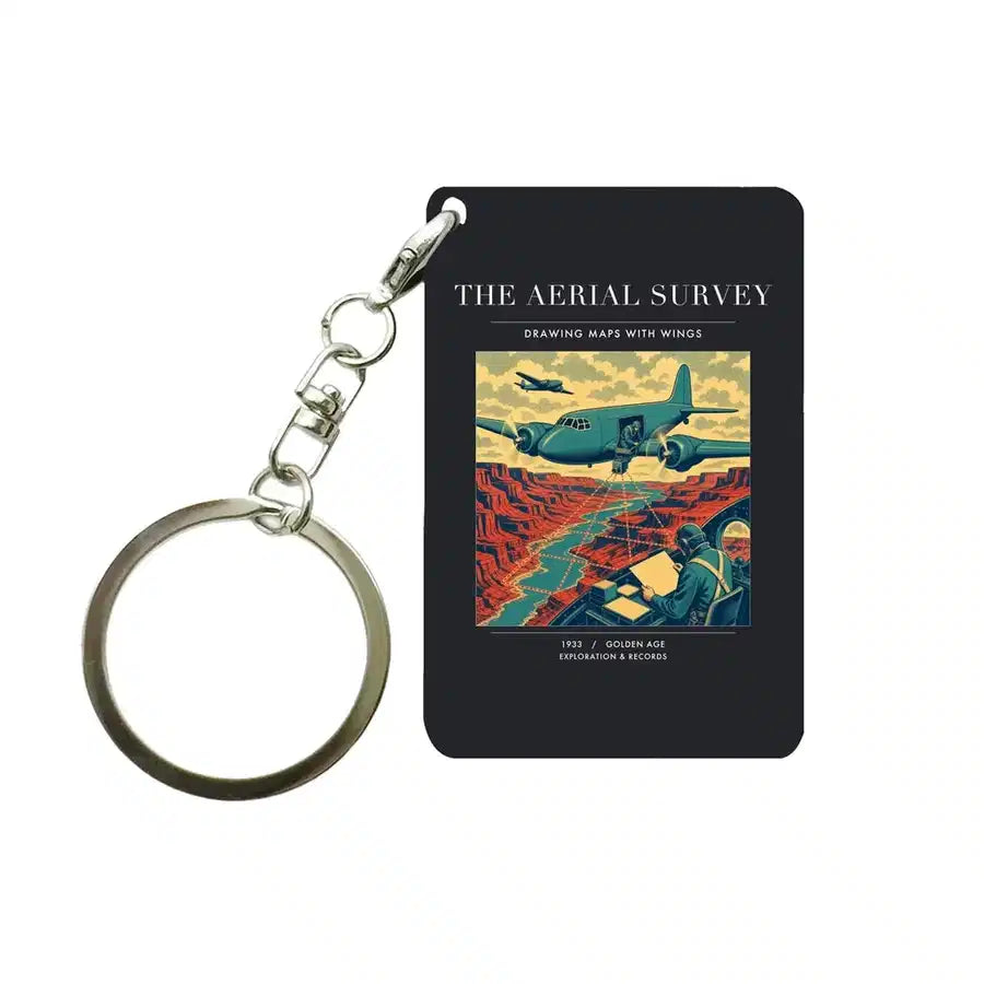 VINTAGE G4031 - The Aerial Survey - Designed Key Chain design on black