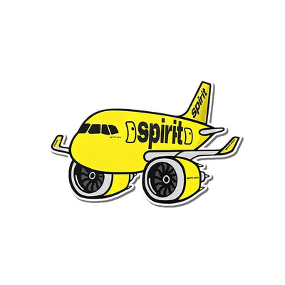 Spirit Airlines Airbus A320 NEO aviation design airplane sticker in weather-resistant vinyl.