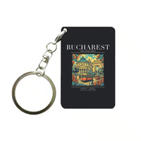 Thumbnail for BUCHAREST - Poster - Key Chain - Black