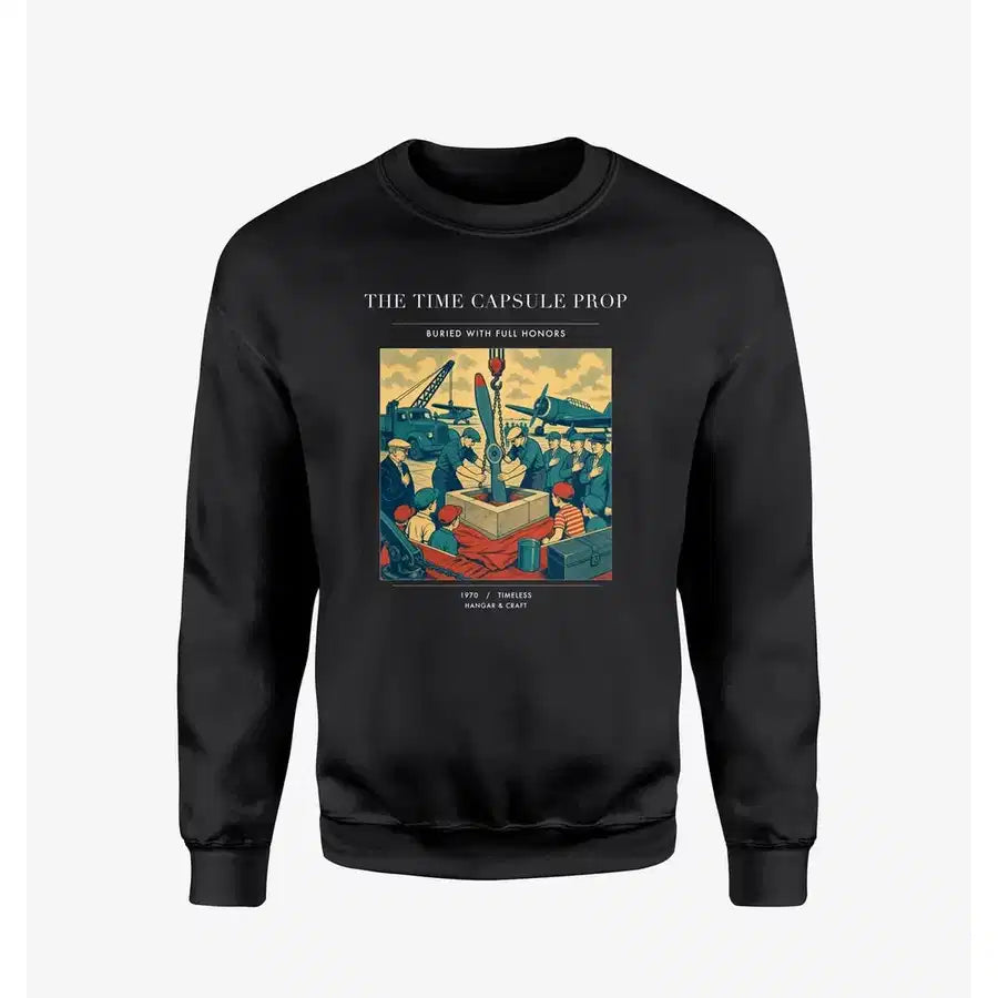 VINTAGE G4428 - The Time Capsule Prop - Designed Sweatshirts design on black