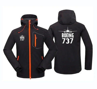 Boeing 737 & Plane aviation design printed on warm polar fleece polar fleece jacket.