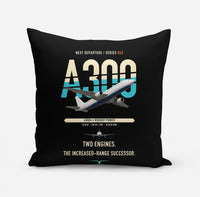 Thumbnail for Airbus A300B4 design on black pillow