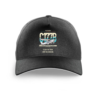 Cessna 177B Cardinal design on black printed hat