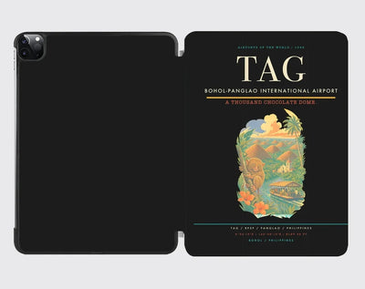 Bohol-Panglao International Airport (TAG) design on black ipad tablet case