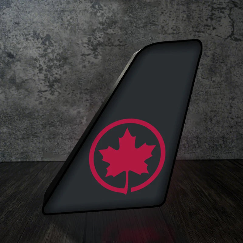 Air Canada Led Aircraft Tail aviation design on premium acrylic with LED 3D aircraft tail lamp.