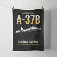 Thumbnail for A-37B Dragonfly design on black towel