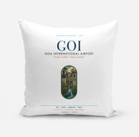 Thumbnail for Goa International Airport Dabolim (GOI) design on white pillow