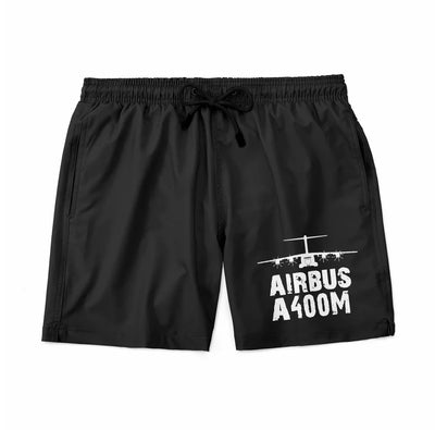 Airbus A400M & Plane aviation design on quick-dry polyester swim trunks.