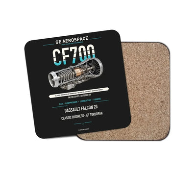 CF700 design on black 1 piece coaster