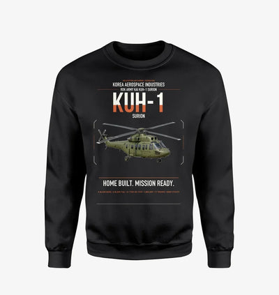 Korea Aerospace Industries KUH-1 Surion design on black sweatshirt