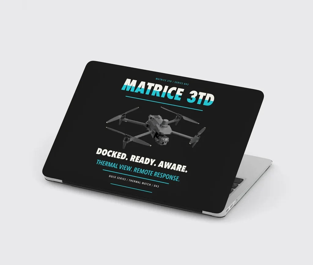 DJI Matrice 3TD design on black MacBook case