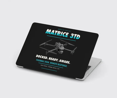 DJI Matrice 3TD design on black MacBook case