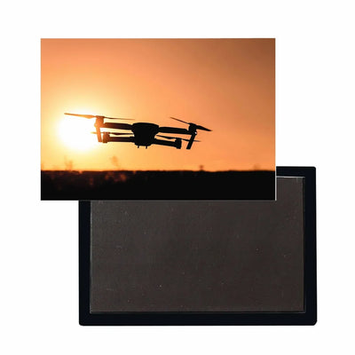 Amazing Drone in Sunset aviation design magnet in strong neodymium core.