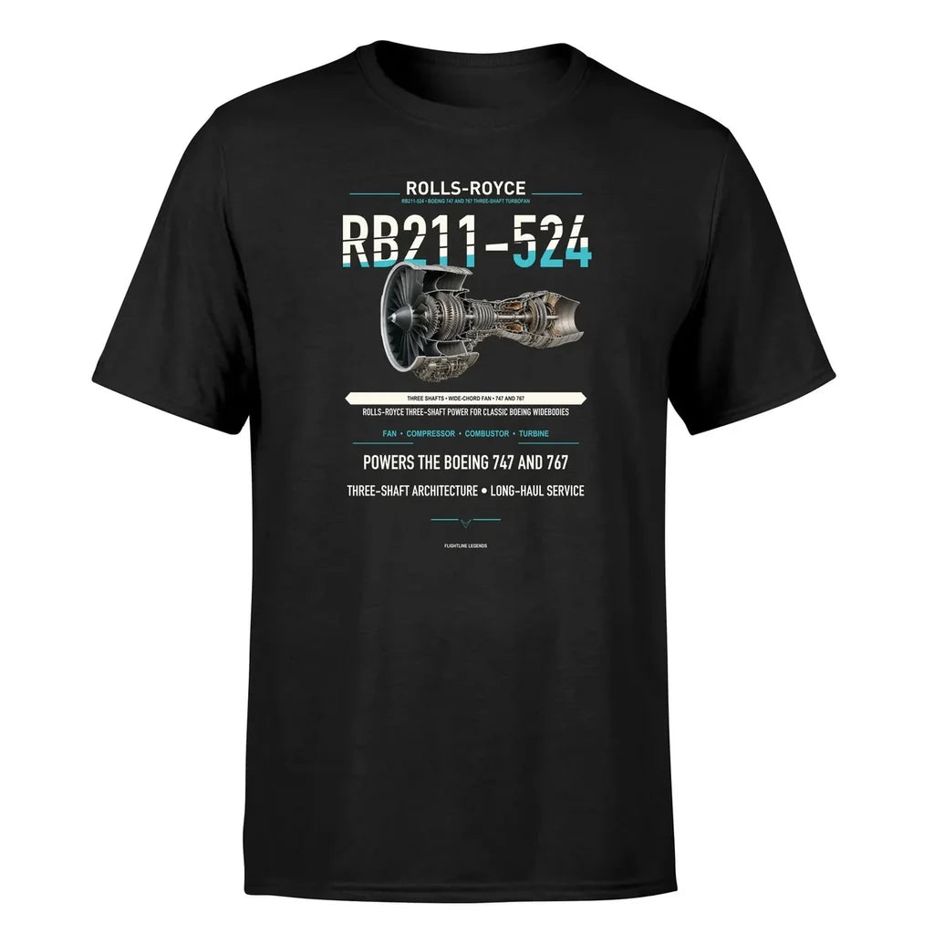 RB211-524 design on black single side