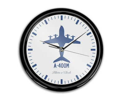 Airbus A400M aviation themed wall clock, premium wood and metal.