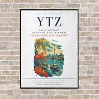 Thumbnail for Billy Bishop Toronto City Airport YTZ vertical canvas print - framed - white background