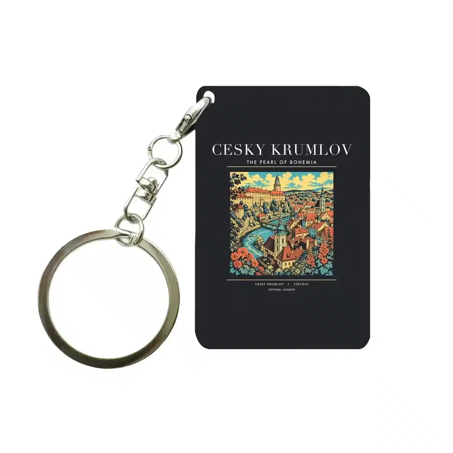CESKY KRUMLOV - Poster - Key Chain - Black