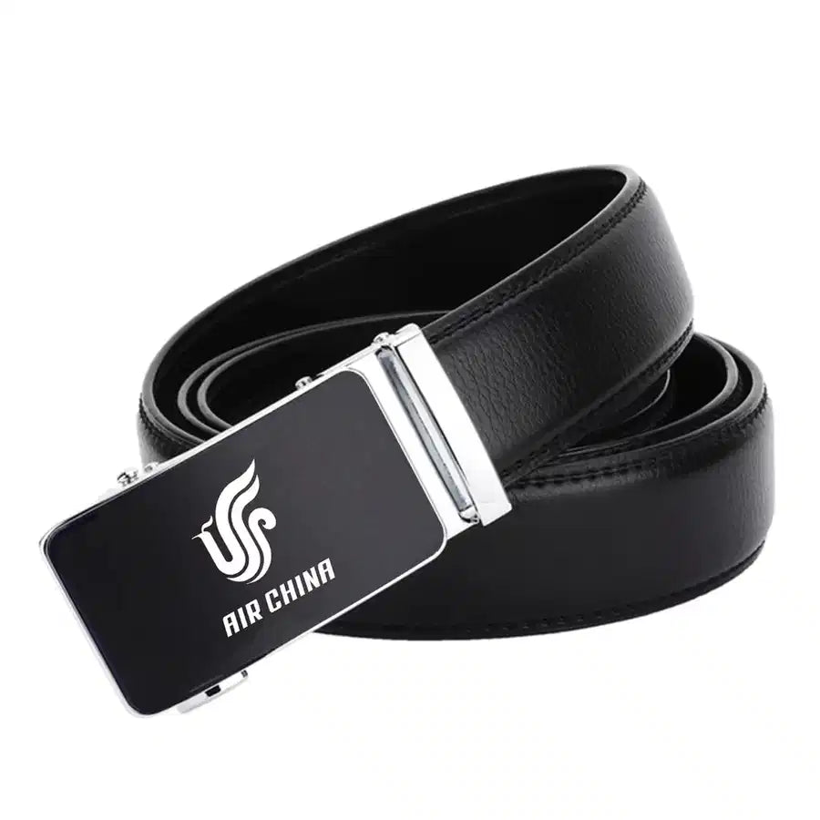 Air China Airlines aviation print men's belt, leather.