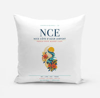 Thumbnail for Nice Côte d’Azur Airport (NCE) design on white pillow