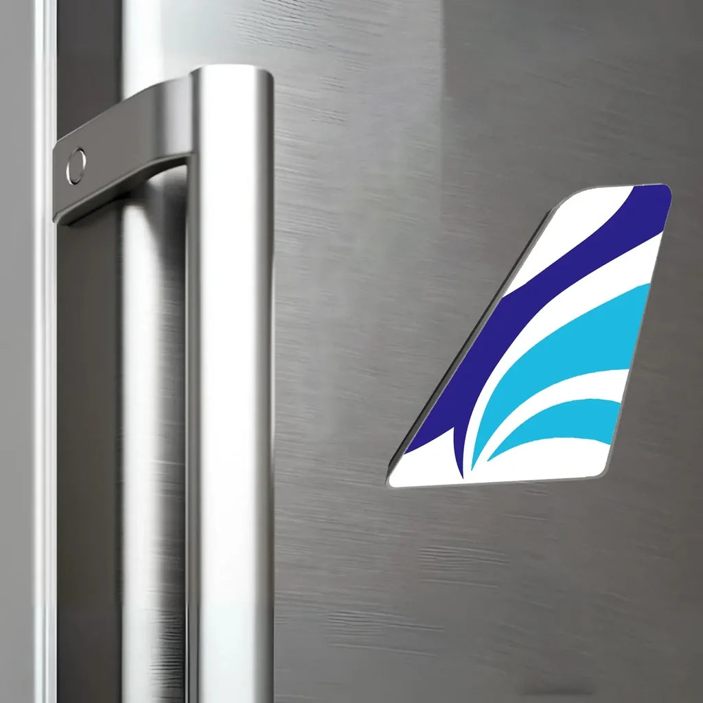 Air Busan aviation design tail magnet in 3D metal with magnetic back.