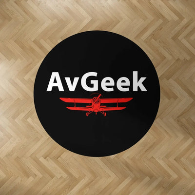Avgeek Carpet & Floor Mats (Round) aviation design on durable carpet pile with non-slip backing round carpet floor mat.