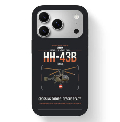 Kaman HH-43B Huskie design on black magsafe iphone case, for iPhone 17 Pro
