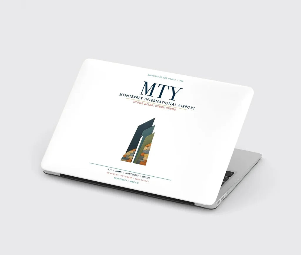 Monterrey International Airport (MTY) design on white MacBook case