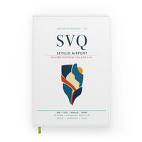 Thumbnail for Seville Airport (SVQ) design on white notebook