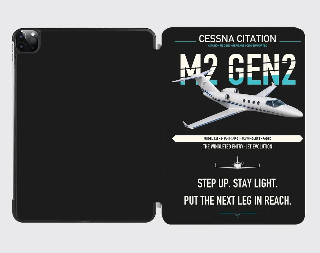 Cessna Citation M2 Gen2 design on black ipad tablet case