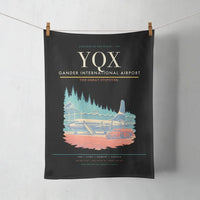 Thumbnail for Gander International Airport (YQX) design on black towel