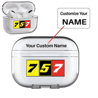Thumbnail for Flat Colourful 757 AirPods Pro transparent case - Normal + Name