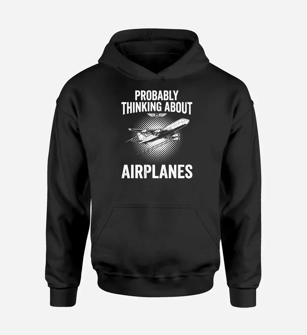Probably Thinking About Airplanes - Black