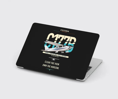 Cessna 177B Cardinal design on black MacBook case