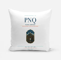 Thumbnail for Pune Airport (PNQ) design on white pillow