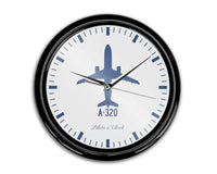 Thumbnail for Airbus A320 aviation themed wall clock, premium wood and metal.